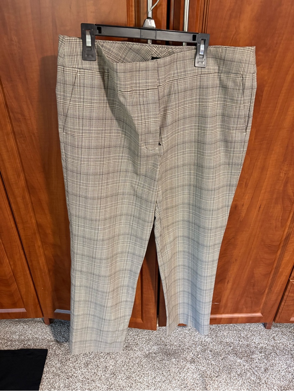 Ann Taylor factory Taupe Plaid Dress Pants